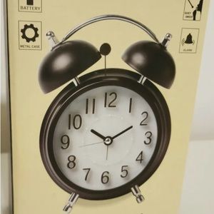 NIB Vintage Crosley Metal Double Bell Battery Powered Alarm Clock